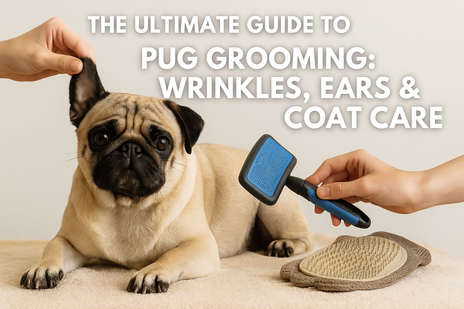 The Ultimate Guide to Pug Grooming Wrinkles, Ears & Coat Care